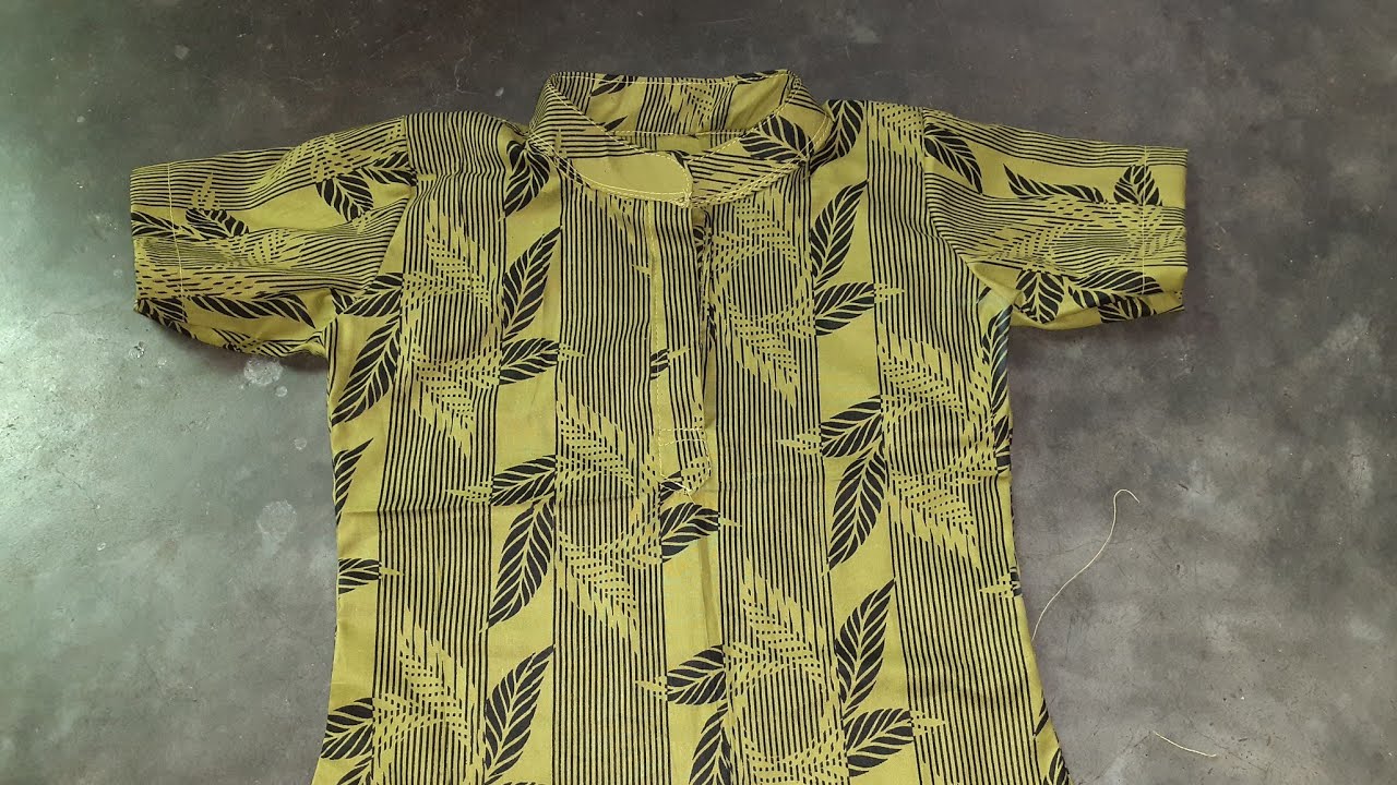 বাচ্চাদের ফতুয়া (কাটিং + সেলাই) ভিডিও, কলার দিয়ে ফতুয়া তৈরি, কনা সেলাই ঘর