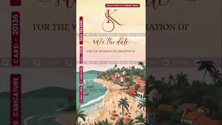 Romantic Save the Date Invitation Video with Elegant Sea Theme Design