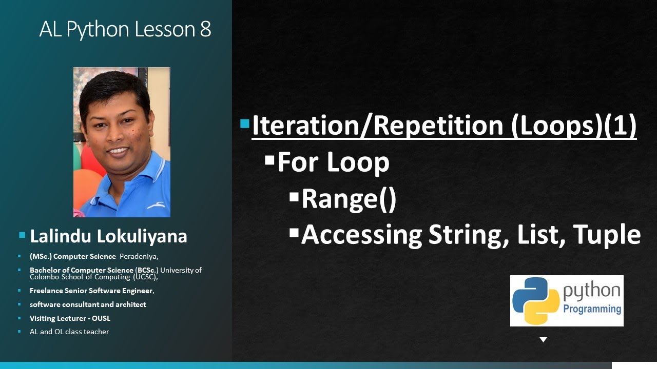 Lesson 8 Python For Loop - YouTube