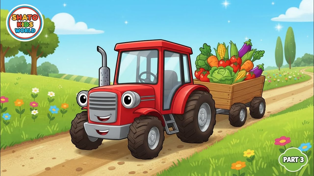 “Little Tractor 🚜Kids ke liye fun & learning cartoon part3  #shatokidsworld #kidsstory 