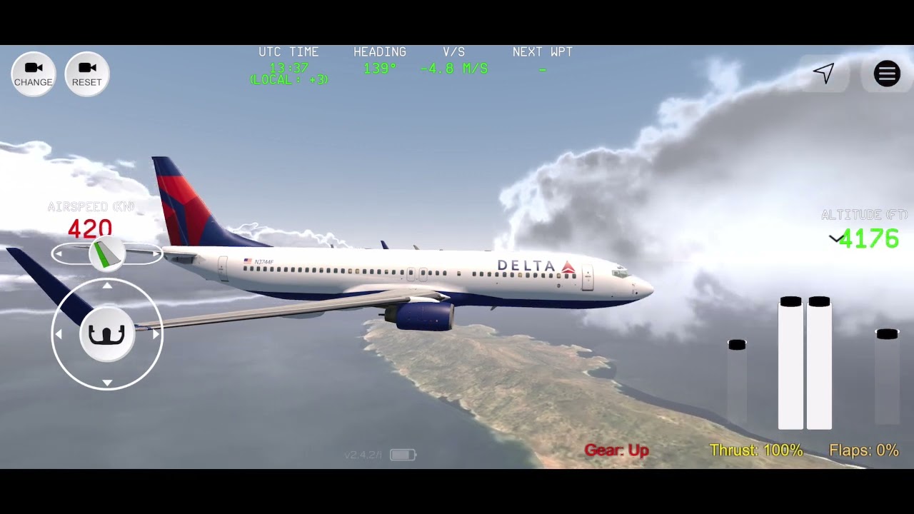RC FS Advanced Real Flight Simulator GamePlay B737 DELTA by ios Android 8/26/22 AIO EP113