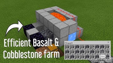 Simple Basalt and Cobblestone farm for Minecraft Bedrock
