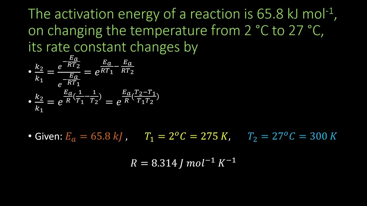 Rate Constant and Temperature | Arrhenius equation