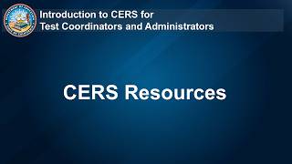 CERS Resources - Coordinators and Administrators