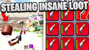 I USED AK47 AND DRACO TO STEAL INSANE LOOT IN ROBLOX BLOCKSPIN