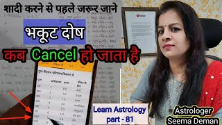 Bhakut dosh | कुंडली मिलान में भकूट दोष क्या होता है|  bahkoot dosh cancellion part-81| seemademan screenshot 1