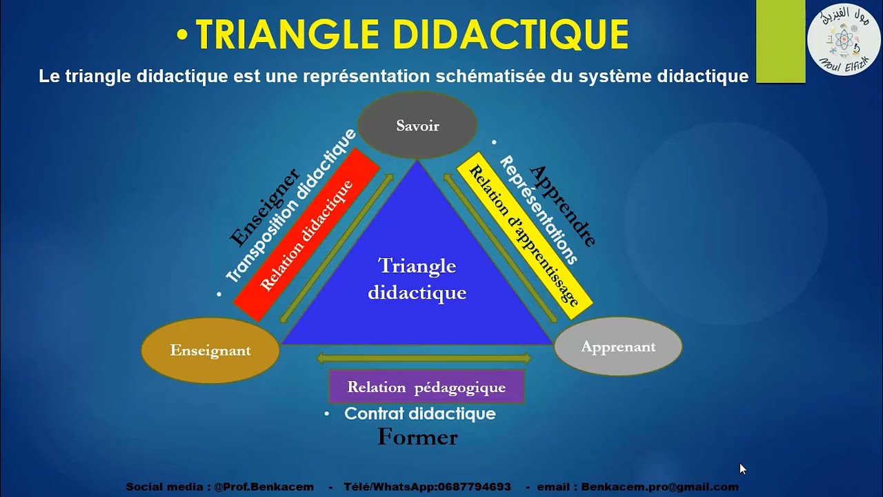 formation en didactique de la physique partie 2( triangle didactique, transposition, représentation)