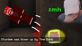 ssundee kills himself by standing on henwys time bomb