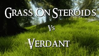 Skyrim Mod Comparison - Grass On Steroids Vs. Verdant ( Unique Grasses & Groundcovers)