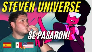 Reacción a más fuerte que tú steven universe doblaje latino vs castellano