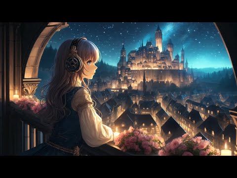 🌠Dreamy lo-fi background music in a starry city of flowers 🐑✨ 528Hz Lofi Japan songs (sleep music)