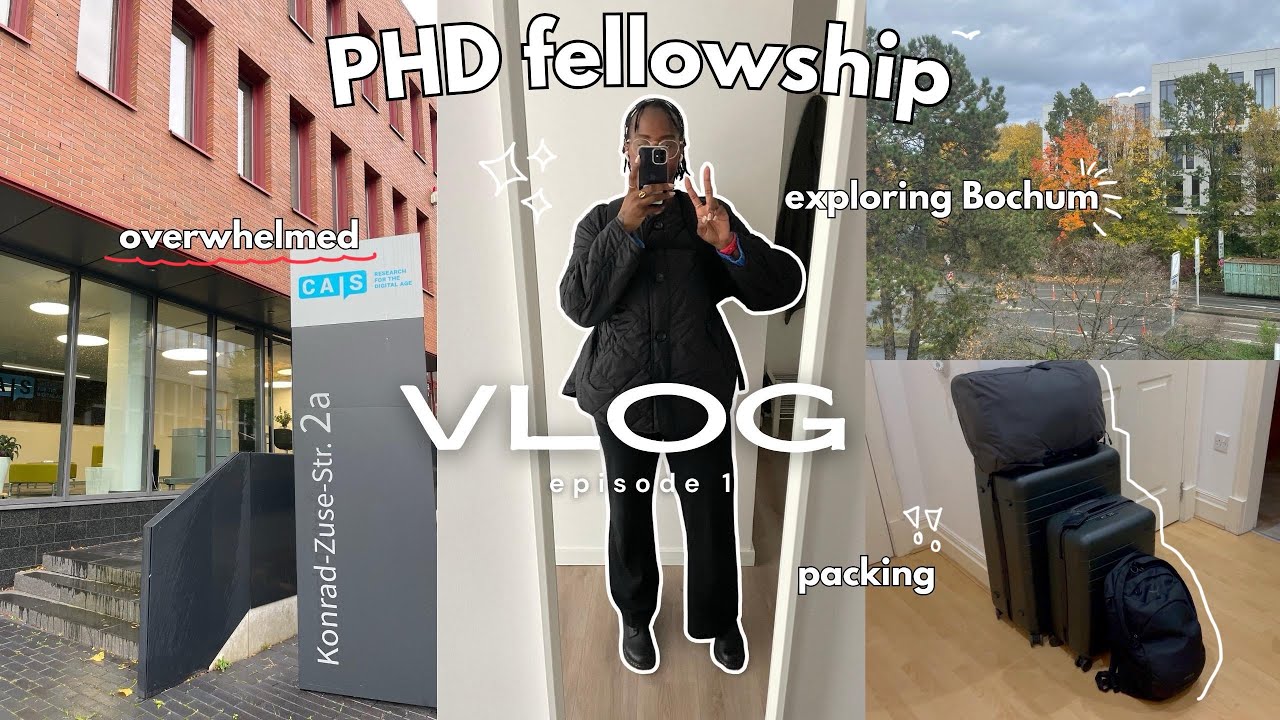moving vlog to  ✈️ bochum 🇩🇪 for my academic fellowship 🤓 | phd diaries