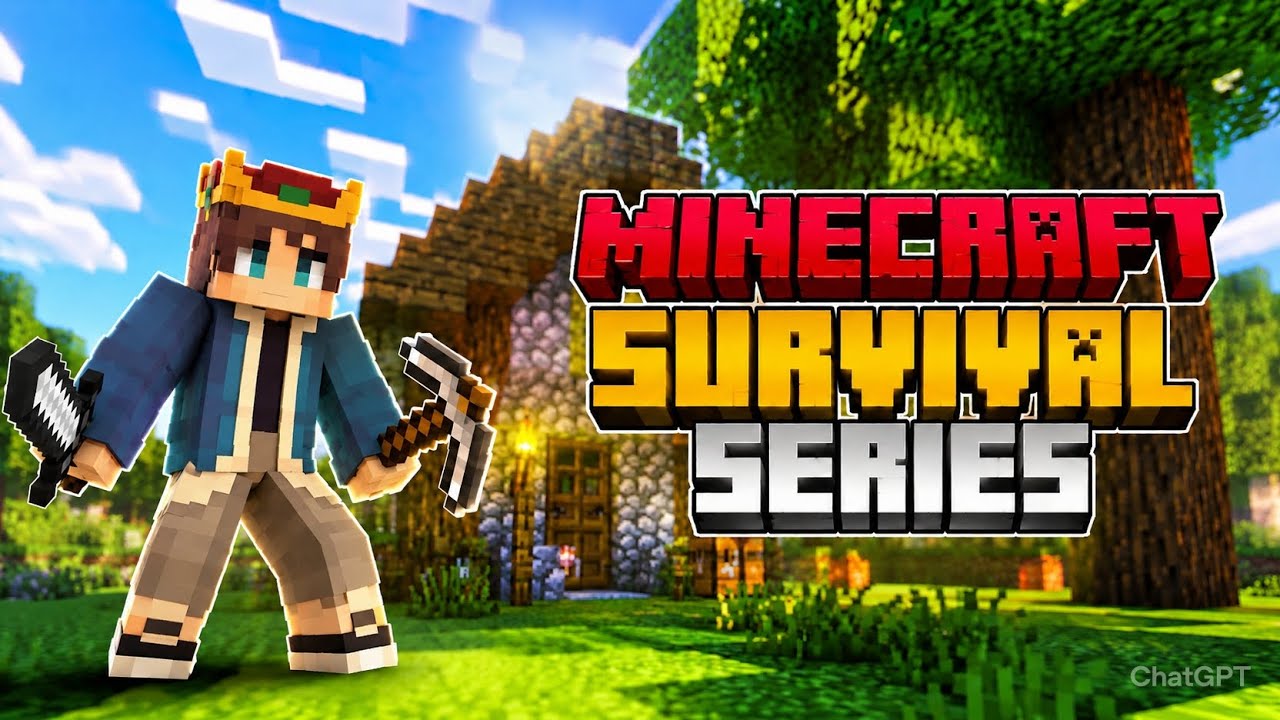 I Built My First Survival House! 🏠 | Minecraft Survival EP 1 - YouTube