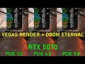 PCIE 3 0 Vs 4 0 Vs 5 0 RTX 5070 Vegas Render Doom Eternal PCIE 3 0 Vs 4 0 Vs 5 0 RTX 5070 Vegas Render Doom Eternal