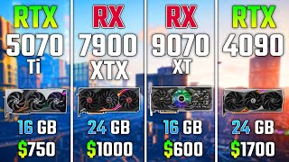 Rtx 5070 Ti Vs Rx 7900 Xtx Vs Rx 9070 Xt Vs Rtx 4090 Test In 7 Games