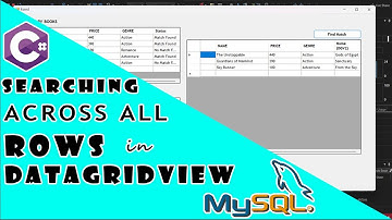 C# - Searching Across All Rows in DataGridView