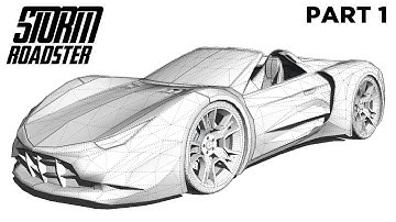 Creating the Storm Roadster Supercar in SketchUp - Part 1 (Time Lapse)