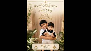 First Holy Communion of Luke Tony & Baptism of Jonas Tony | May 9th, 2026 @ 5:00 PM