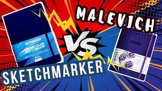 картинка: КАК ЭТО ВЫПУСТИЛИ В ПРОДАЖУ?! | Сравнение АКВАРЕЛЬНЫХ СКЕТЧБУКОВ Sketchmarker и Malevich