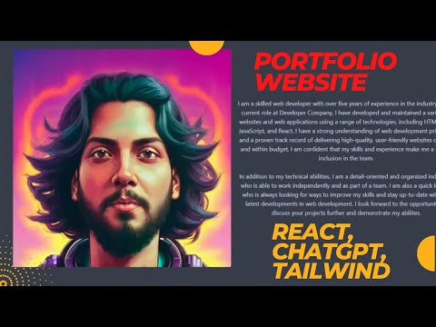 Make a Portfolio Website using ChatGPT, React, and Tailwind