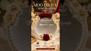 Luxury Moo Dikhai Mirror, Nikah Mirror &amp; Ring Platter Set ✨# shadi trends by mubashir