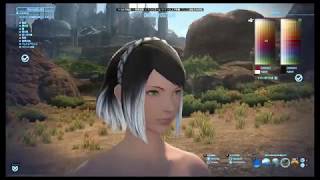 【FF14】パッチ4.45追加髪型「編込カチューシャ」 全カラー【髪型】(patch 4.45 new hairstyle Form and Function all colors)