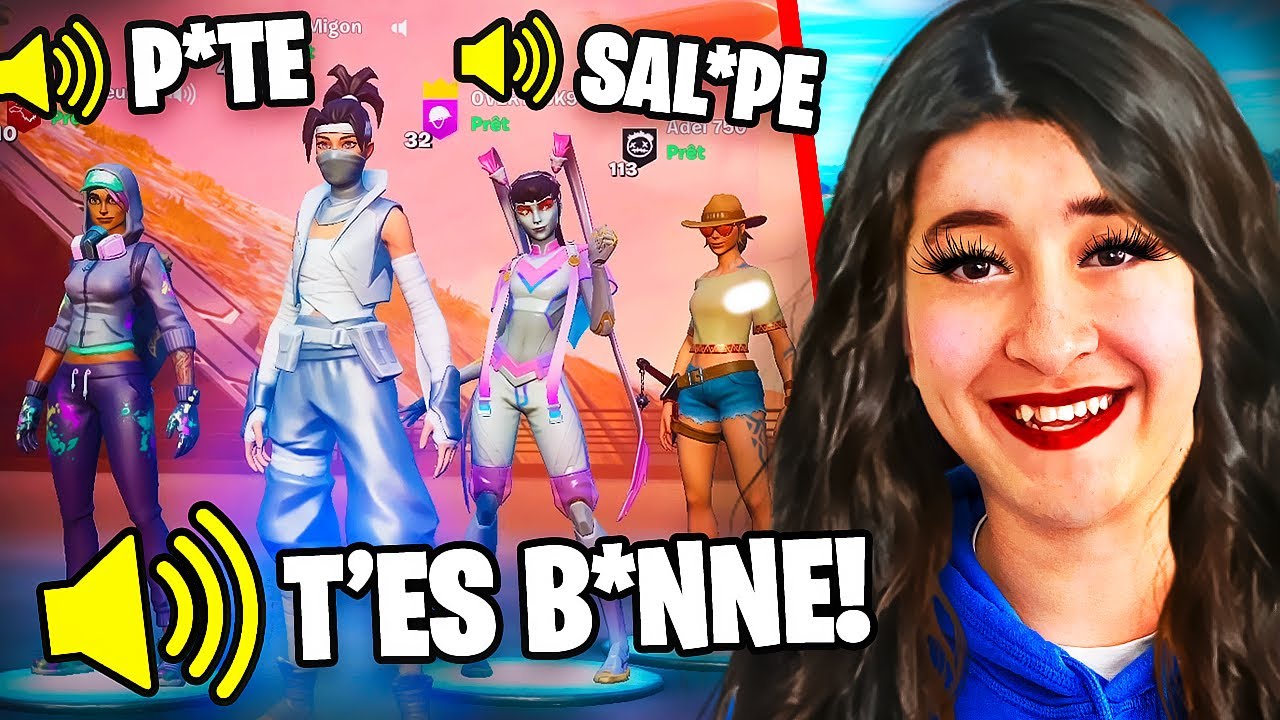 Je me fais passer pour une FILLE sur Fortnite en combler ! (on m'a insulté)