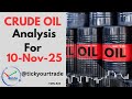 MCX CRUDE OIL PREDICTION FOR Monday | 10 Nov 2025 | CRUDE OIL ANALYSIS FOR Monday | @tickyourtrade