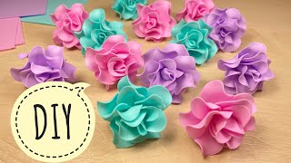 Как сделать Цветы из фоамирана для начинающих своими руками DIY
