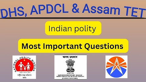 Dhs Exam Important Questions answers/ Apdcl Exam Important Gk Questions Answers/ Assam Tet gk MCQ