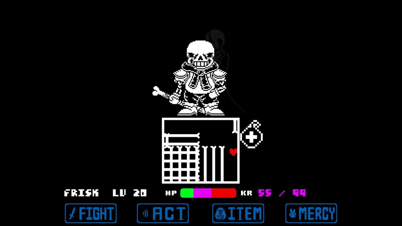 Underchoice Sans Battle Phase 1 Undertale Fangame by EeveeLing