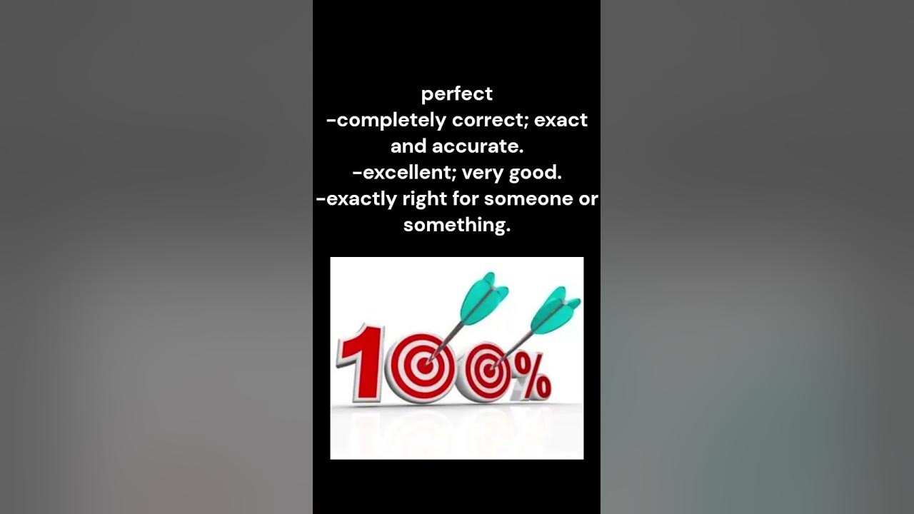 perfect meaning and pronunciation YouTube