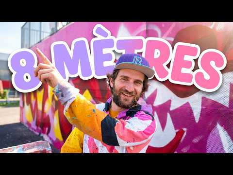 JE PEINS UNE FRESQUE GÉANTE DE 8 MÈTRES ! (Street Art)