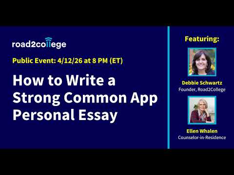 How to Write a Strong Common App Personal Essay - YouTube