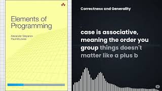 Why Software Engineers Should READ Elements of Programming NOW