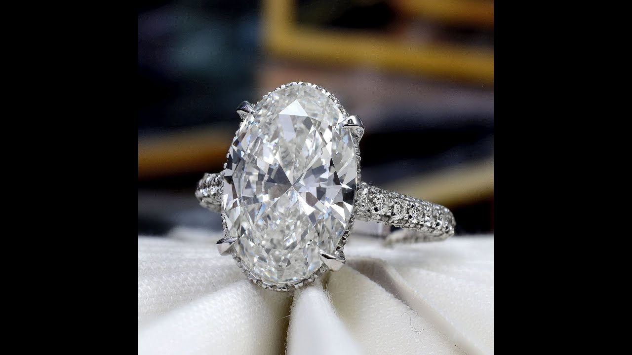 Oval Cut Under Halo Diamond Engagement Ring YouTube