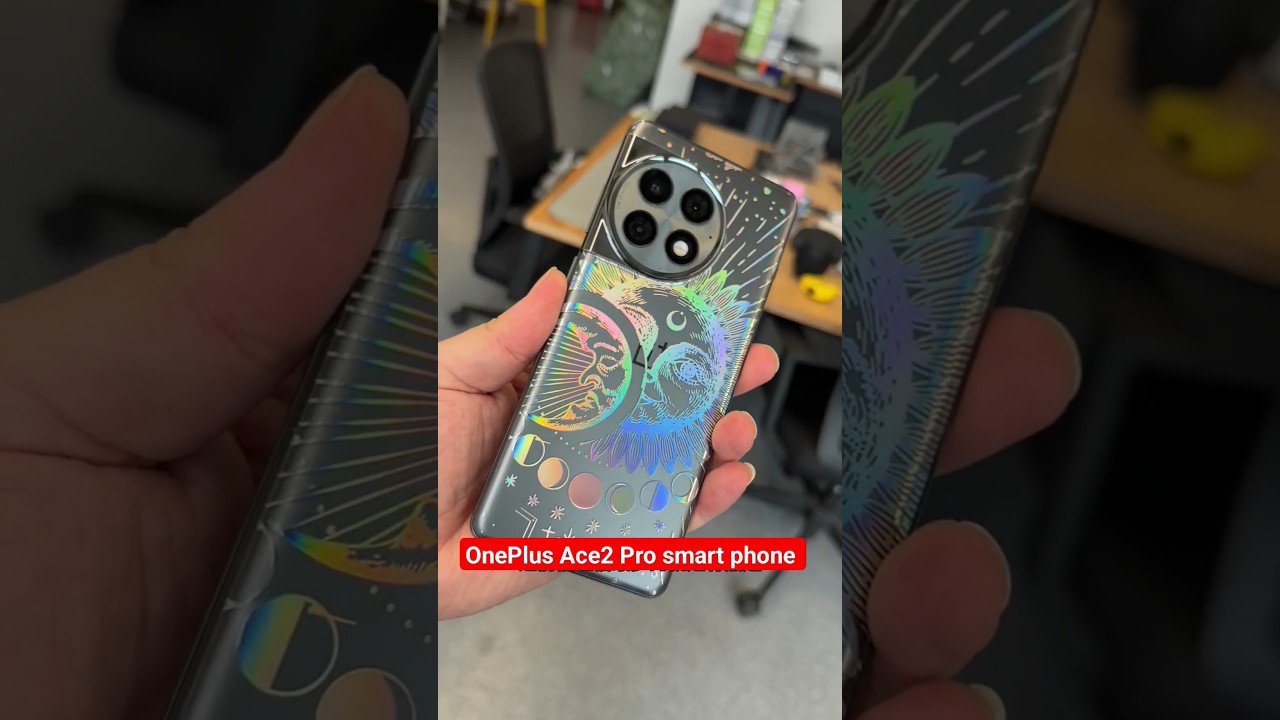 OnePlus Ace2 Pro Smart phone screen protector & back skin applying 
