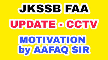 JKSSB FAA UPDATE - MOTIVATION BY AAFAQ SIR - GET READY TO FIGHT