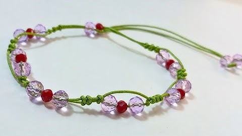 DIY 🩷 Elegant Beaded Macrame Bracelet | Macrame Bracelet Tutorial for Beginners