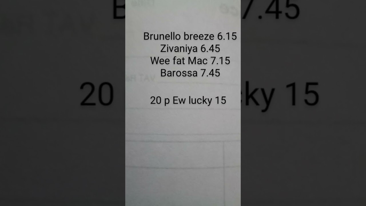 Bonus lucky 15 20 p Ew 