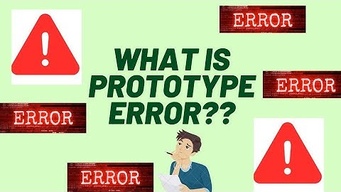 What Is Prototype Error? Prototype Error In Hindi With Example||Coding For Beginners