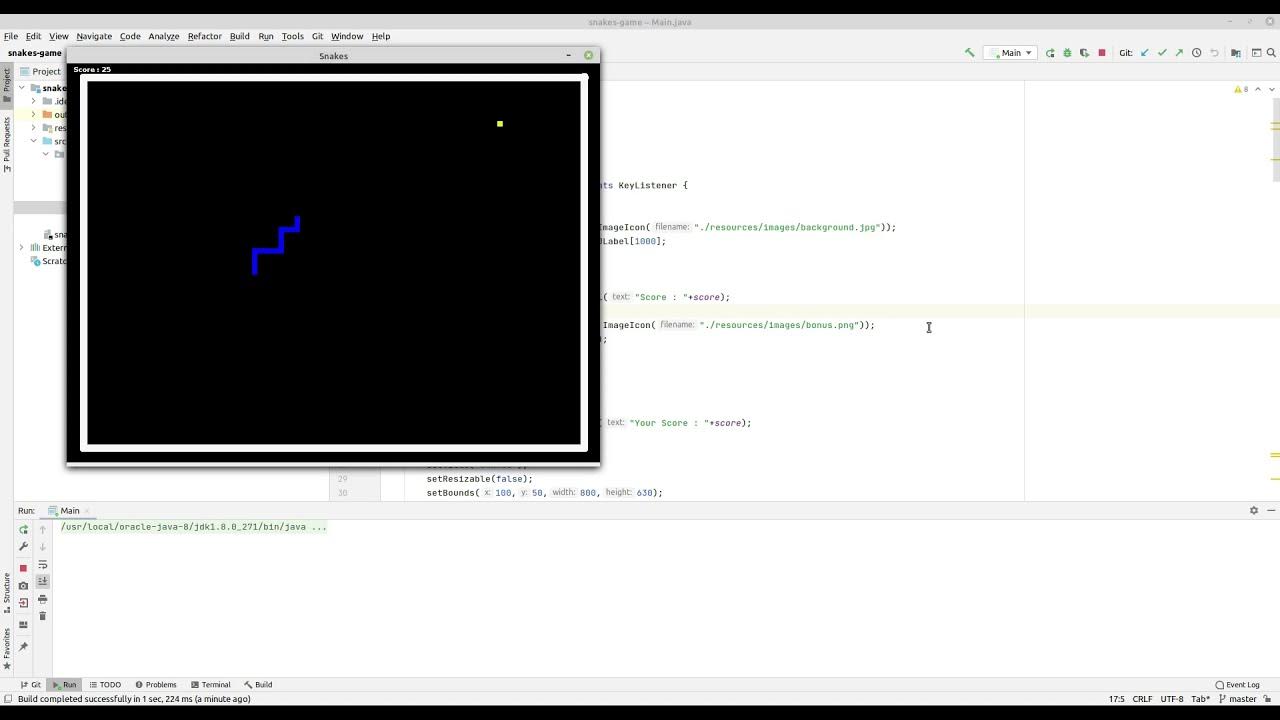 Game with Source code | Snake game in Java | Java game source code ...