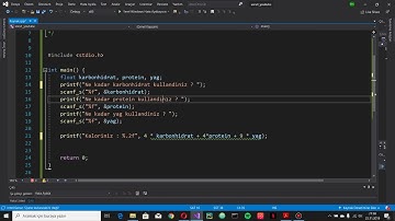 C PROGRAMLAMA KALORİ HESAPLAMA SORUSU (printf() , scanf() fonksiyonları ve değişken tanımlama)