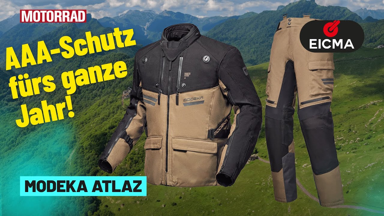 Modeka Atlaz: Leichter AAA-Adventure-Anzug mit krasser Belüftung! | Coffee Stop auf der Eicma 2025