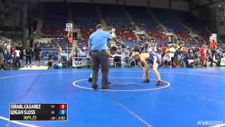 132 Champ. Round 2 - Logan Sloss (Arkansas) vs. Israel Casarez (Nevada)