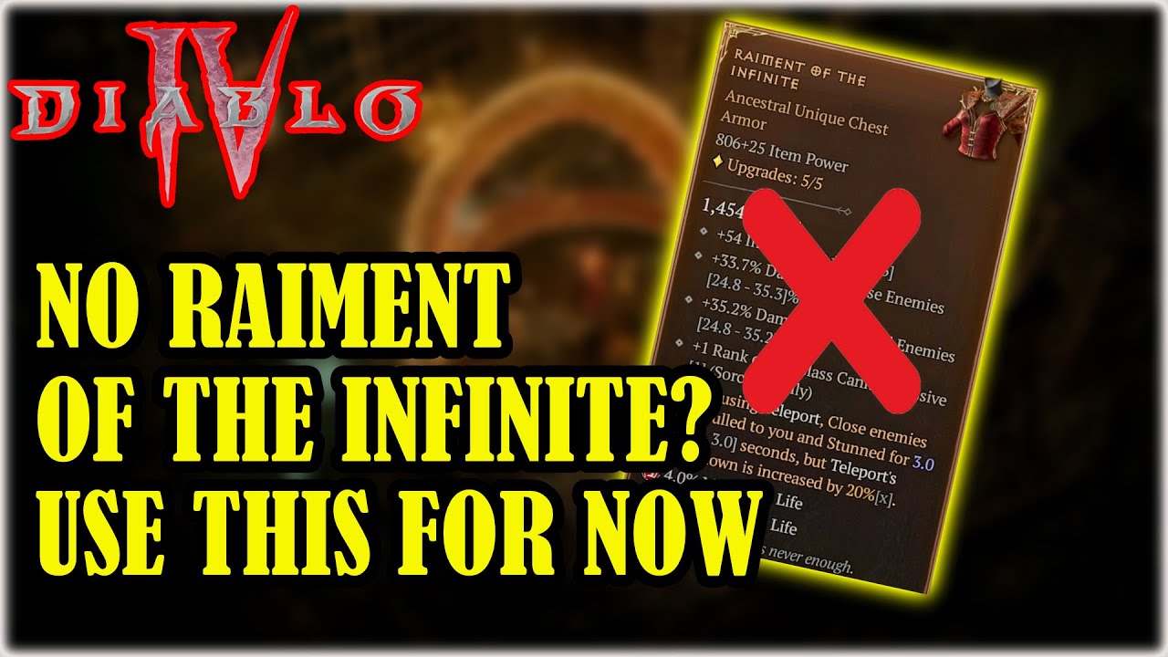 DIABLO 4- SORCERER With NO Raiment Of The Infinite, "No Problem" USE