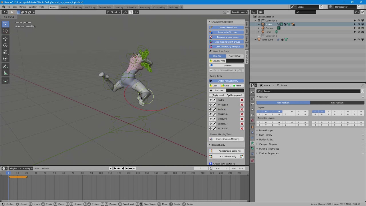 Bento Buddy using the poser to make animations - YouTube