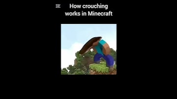 How crouching works in minecraft #shorts