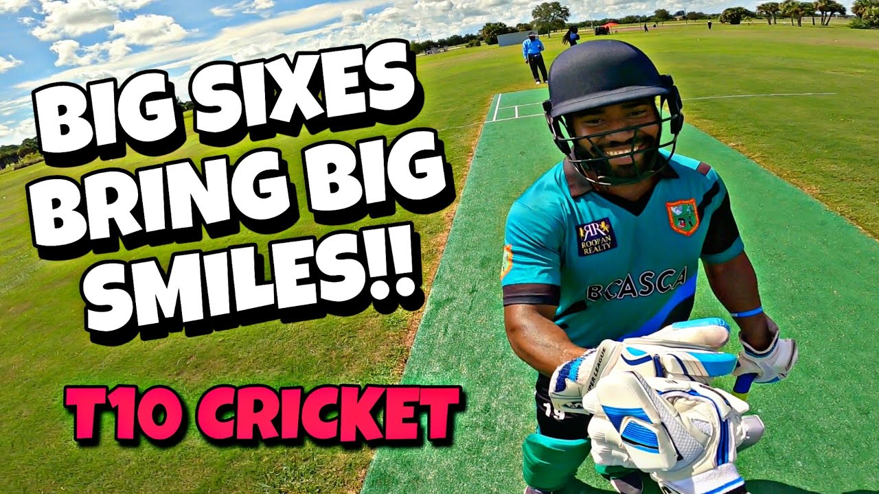 1st T10 CRICKET Tournament GoPro Batsman Helmet Camera POV YouTube