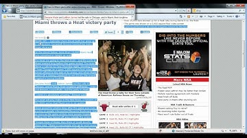 Internet Explorer Print Selected